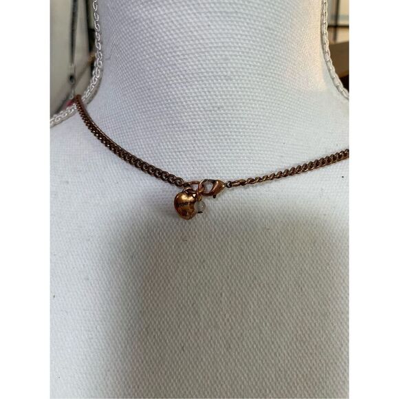 Betsey Johnson Lucite Crystal Puffed Heart Pendant Necklace 34" Valentines Gift - Picture 3 of 8